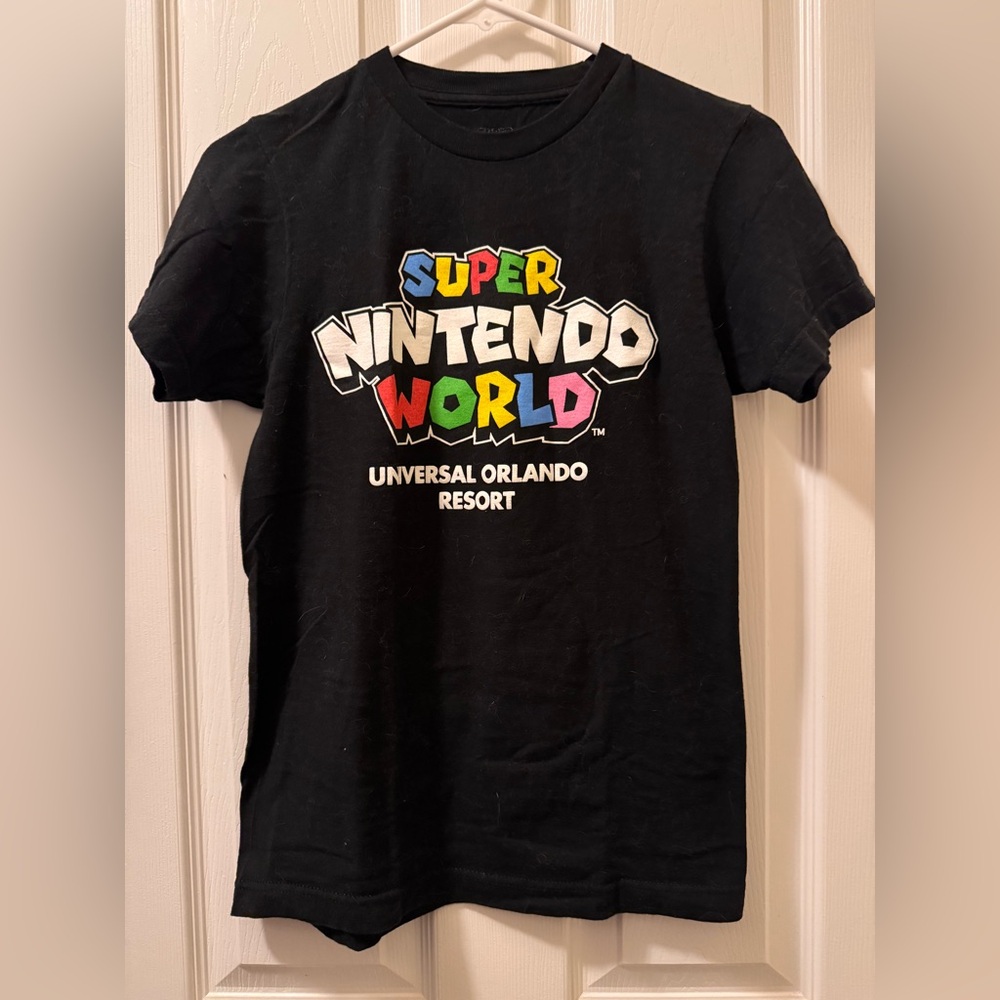 Super Nintendo World Universal Orlando Resort Black Graphic Tee